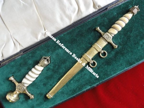 Cased Miniature Imperial Dagger Letter Opener w/Graf Spee Wax Seal (#28890)